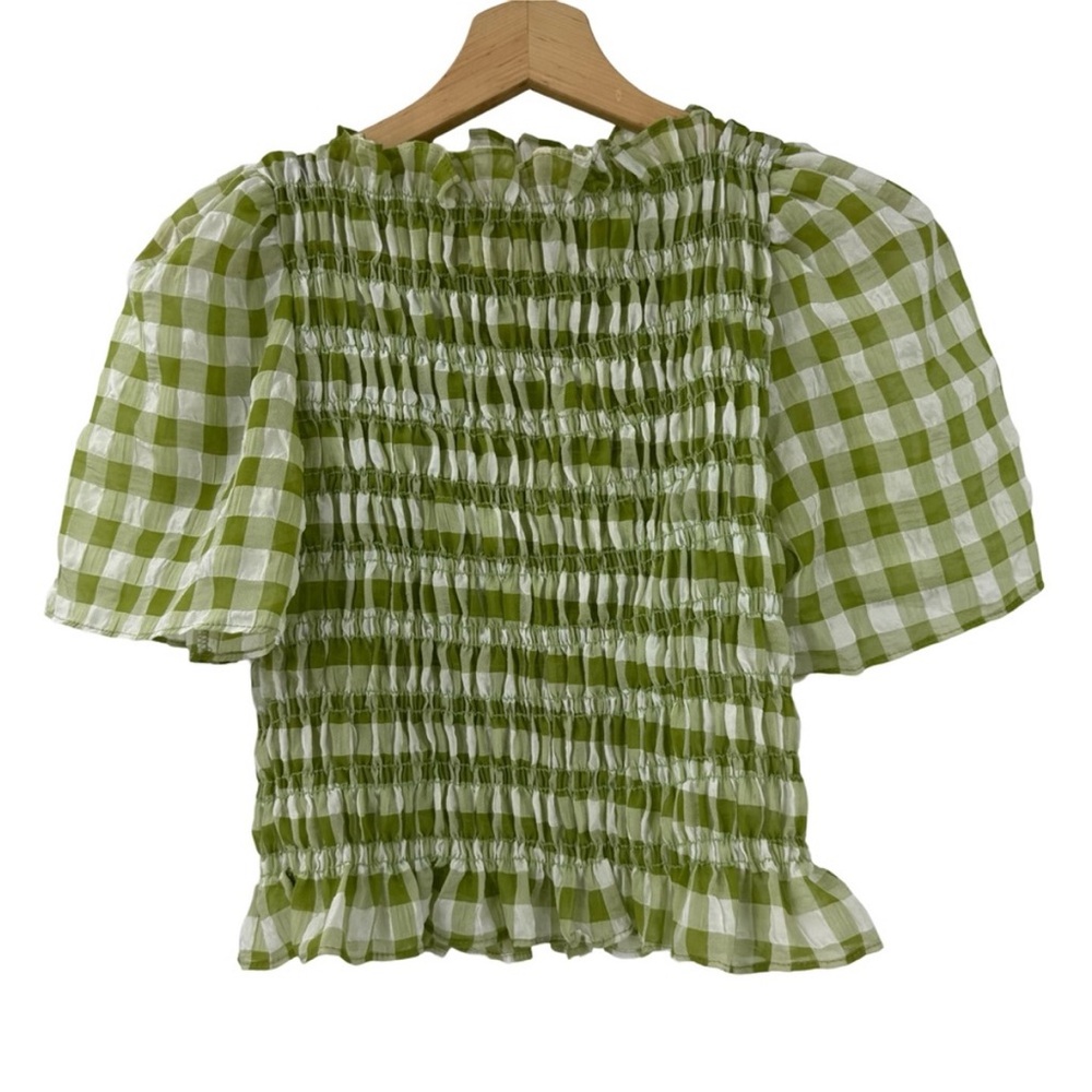 Lisa Says Gah Chiara Gingham Top Sz M